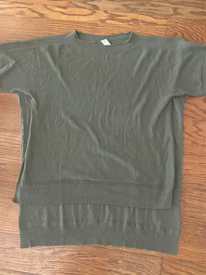 Lululemon Be At East Cashmere Blend Short Sleeve High Low Sweater Size OS thumbnail 12