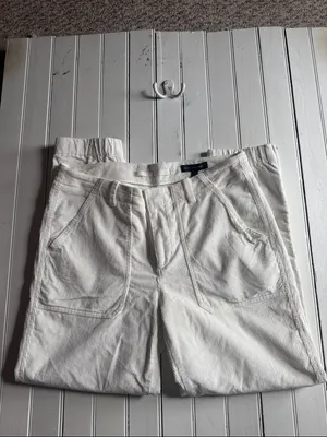 Banana Republic Corduroy Pants White Size 10 thumbnail 4