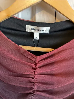 Vigoss Women's Red‎ to Orange Ombre Ruched Sleeveless Tank thumbnail 6
