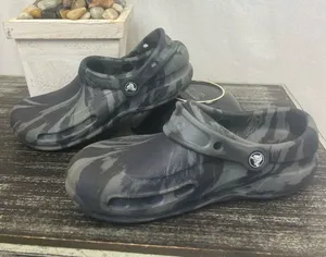 Crocs Gray Two Tone Print Clog Shoes 7 thumbnail 1