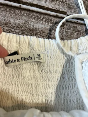 Abercrombie & Fitch White Lace Coquette Boho Cottagecore Summer Top thumbnail 5