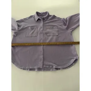 Aerie Shacket Shirt Lumberjane Size M Lilac Grunge Boho Oversized Layer thumbnail 9