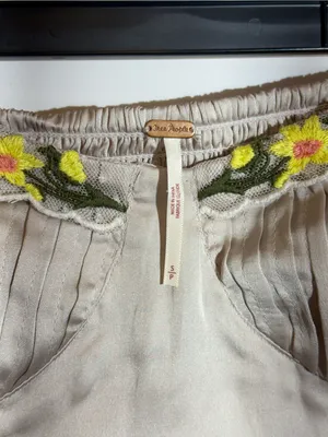 Free People Ember Glow Floral Embroidered Chiffon Tube Top Size S thumbnail 8