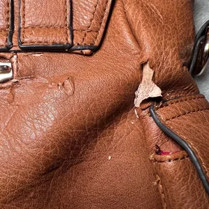 Call it spring Vintage Style Tan Faux‎ Leather Satchel Bag Plaid Lining Handle Shoulder Strap thumbnail 8