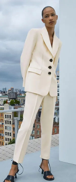 ZARA cream tailored blazer jacket nwt thumbnail 6