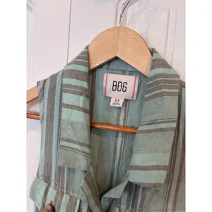 BDG Blue Stripe‎ Button Front Dress Size Small thumbnail 6