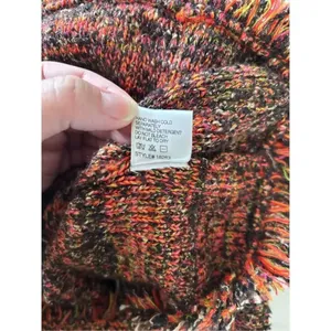 One Girl Who Anthropologie Double Breasted Tweed Fringe Knit Jacket Multicolor S thumbnail 4