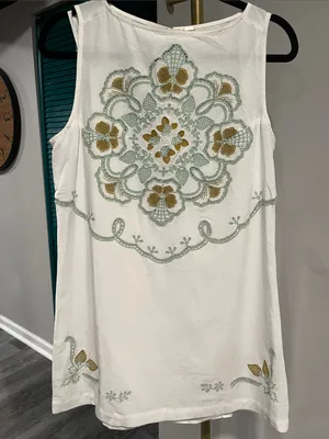 FREE PEOPLE NWT Electric Garden Mini Dress / Ivory Combo thumbnail 12