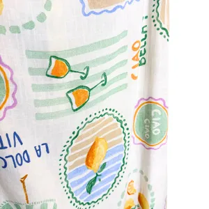 Paper Heart Strapless Fruit Print Maxi Dress Size XL Resort Vacation Linen Boho thumbnail 6