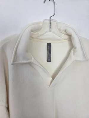 Mondetta Corduroy Fleece Pullover Cream Cozy Ultra Soft Loungewear Oversized XXL thumbnail 3