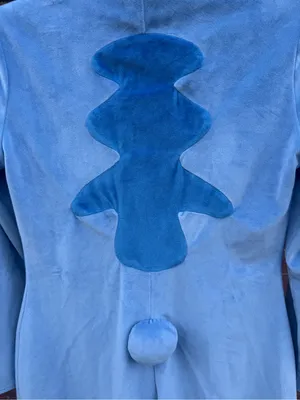 Disney Lilo and Stitch Halloween Costume Romper Adult L Long Sleeve Velour Alien thumbnail 5