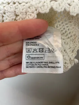 H&M Cream Crochet Camisole Crop Top Size XL thumbnail 5