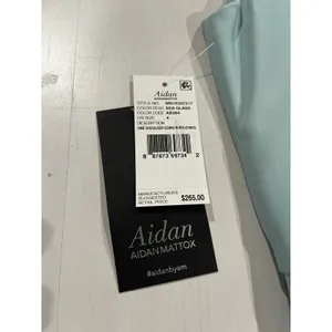 New! PROM dress aidan Mattox sea grass one shoulder long‎ gown size 4 thumbnail 3