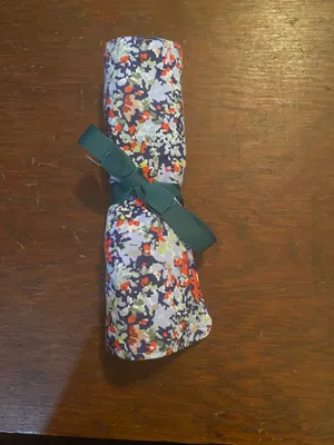 Handmade Rolled Pencil Pouch Green thumbnail 3