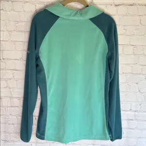 Columbia Women's Aqua and Teal Fleece Pullover Sweatshirt Size Large‎ thumbnail 3