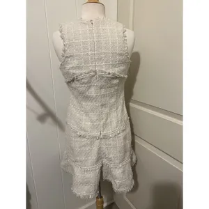 Anthropologie $180 White Scoop Neck Tweed‎ Tank Top Mini Dress Size 10 thumbnail 4