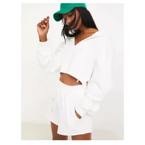 For Love & Lemons Cream Sweat Shorts Size Medium Embroidery Comfort Loungewear thumbnail 8
