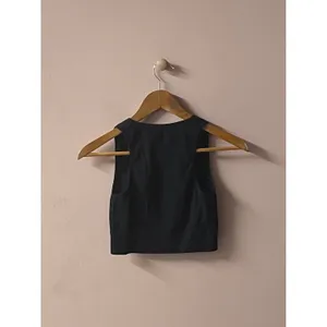 Garage Black Ribbed Cropped Tank Size S thumbnail 2