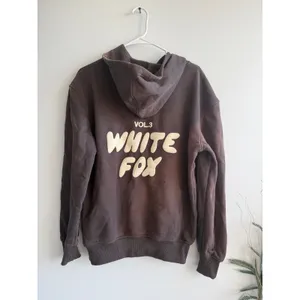 White‎ Fox Vol.3 Brown Oversized Hoodie Sweatshirt Womens 3XS/XXS Puff Print thumbnail 6