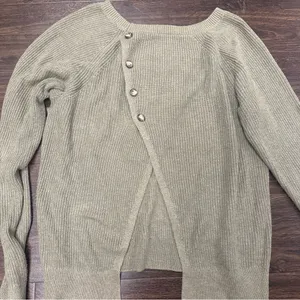 Abercrombie & Fitch Ribbed Button-Back‎ Crew Neck Sweater - Size S thumbnail 3