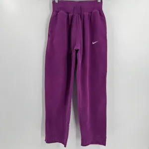 Nike Phoenix Fleece Women's Small High‎ Waisted Oversized Sweatpants Hot Fuchsia thumbnail 2