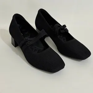 VIVAIA Mary Jane Knit Heels Black Eco Friendly Comfort Work Shoe 41.5 US 10 thumbnail 4