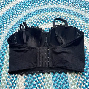 Windsor‎ Beaded Bralette Black Top Size Small Whimsioth Fairy Dark Romantic Goth thumbnail 3