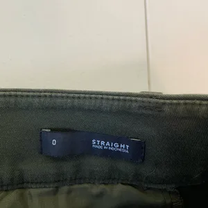 LOFT women’s dark green straight cut jeans pants‎ size 0 hemmed length thumbnail 7
