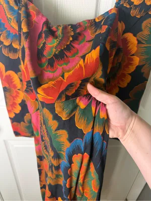Farm Rio Colorful Flowers Midi Dress M thumbnail 5