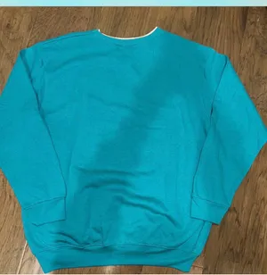 Vintage Snowman Christmas Sweatshirt XL Teal thumbnail 6