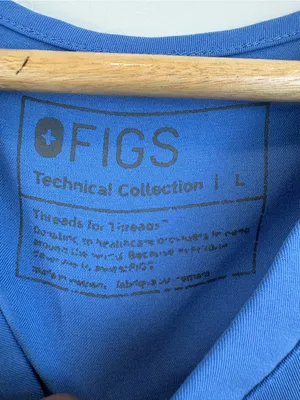 Figs Scrubs Catarina Size L One Pocket V-Neck Scrub Top Blue Style FW1000 thumbnail 4