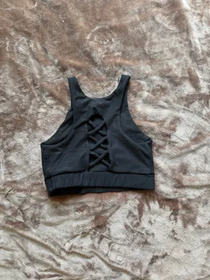 Black Sports Bra Amazon thumbnail 2