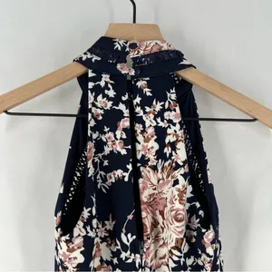 B. Darlin Womens Floral Printed Mini Halter Pleated Fit & Flare‎ Dress thumbnail 10