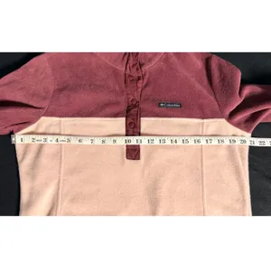 Columbia Benton Springs Fleece Pullover Women lite plum/pink Colorblock Size med thumbnail 7
