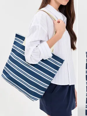 NIB Parke x Shopbop denim stripe tote bag limited edition sold out style thumbnail 2