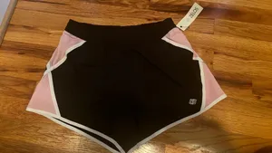 Zelos Black & Pink Athletic Shorts thumbnail 1