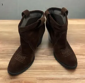Kensie Glover brown suede 3.25 inch heel booties thumbnail 1