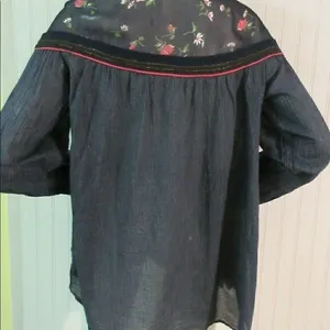 Anthropologie top by Free People bavy pinstripe S thumbnail 2