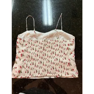 Abercrombie And Fitch Cherry Tank Top Shirt Sz M Summer Ruched Abercrombie &fitc thumbnail 2