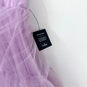 Lulus Unforgettable Poise Lilac Tulle Bustier Tiered Maxi Dress Formal Large NWT thumbnail 7