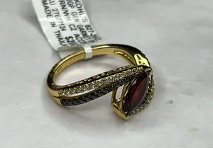 Genuine Garnet Ring Kohls Red/Gold size 7 Gold thumbnail 6