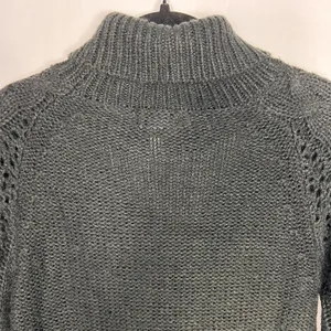 Leith Turtleneck Sweater Womens Medium Black Cut Out Long Sleeves Chunky Knit thumbnail 4