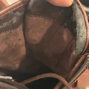 Guess Brown Leather Ankle Boots with Gold Buckle lace up. Read description. thumbnail 7