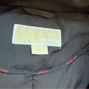 Michael Kors Women's Black Parka Coat with Fur Trim Size Medium thumbnail 4
