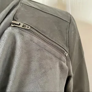 Anthro Blank NYC  grey draped velour jacket thumbnail 8