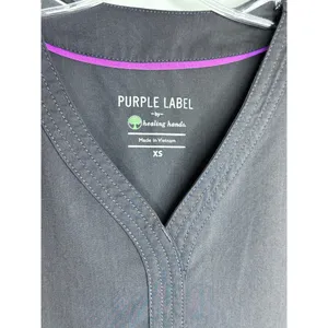 Purple Label by Healing Hands Scrub Top – Dark Charcoal Gray, Size XS thumbnail 2