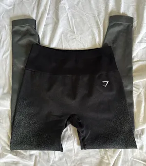 Gymshark Black Gray Ombre Seamless High Waisted Leggings s thumbnail 1