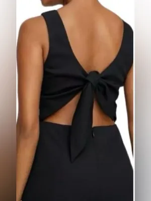 Aritzia Wilfred Black Écoulement jumpsuit cropped black sz 0 thumbnail 2