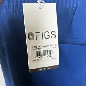 Figs Boston Slim Jogger Scrub Pants in Electric Blue Size XX-Small Tall NWT thumbnail 5