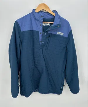 Magellan Outdoors Blue Quilted‎ Pullover Jacket Water Repellent Women Sz L thumbnail 1